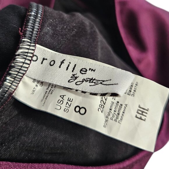 Profile by Gottex One Piece Wrap Swimsuit, Flattering,Wireless, Purple, Size 8 - Picture 7 of 7